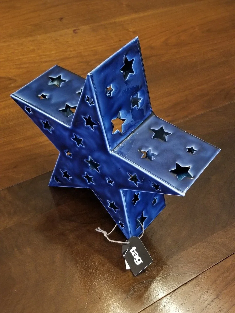 Enamel Star Tealight Candle Holder